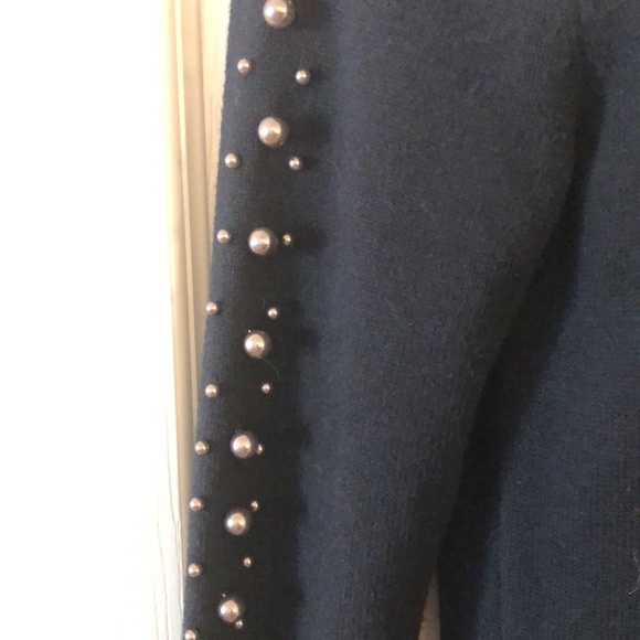 Ann Taylor Black Pearl Embellished Sweater Dress - Picture 7 of 15